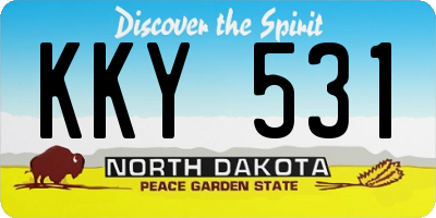 ND license plate KKY531