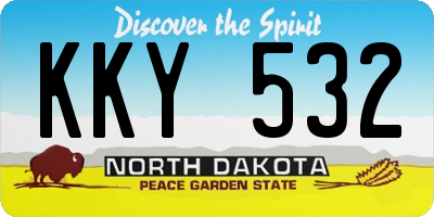 ND license plate KKY532