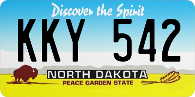 ND license plate KKY542