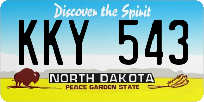 ND license plate KKY543