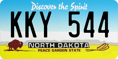 ND license plate KKY544