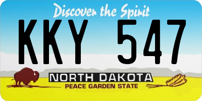 ND license plate KKY547