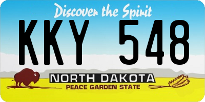 ND license plate KKY548