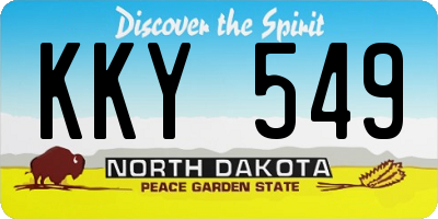 ND license plate KKY549