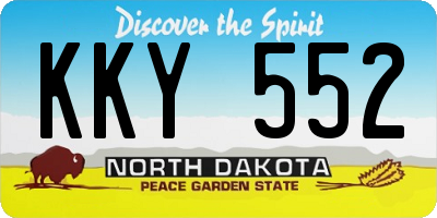 ND license plate KKY552