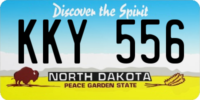 ND license plate KKY556