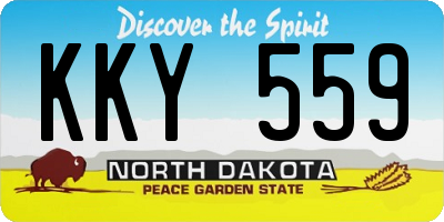 ND license plate KKY559