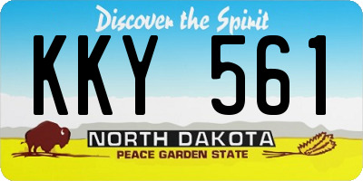 ND license plate KKY561