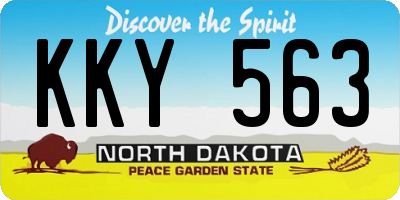 ND license plate KKY563