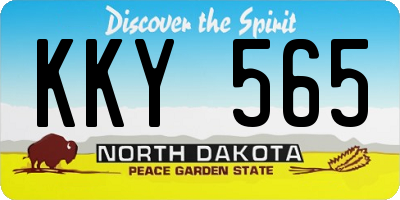 ND license plate KKY565