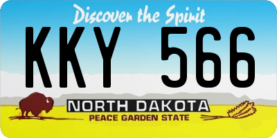 ND license plate KKY566