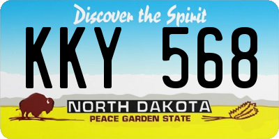 ND license plate KKY568