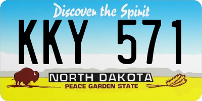 ND license plate KKY571