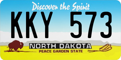 ND license plate KKY573