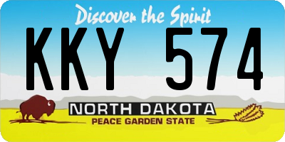 ND license plate KKY574