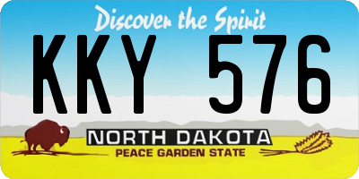 ND license plate KKY576