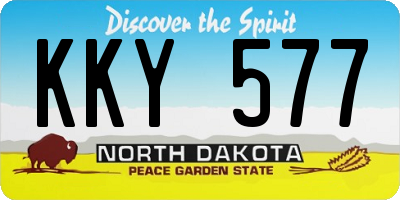 ND license plate KKY577