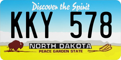 ND license plate KKY578