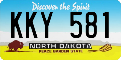 ND license plate KKY581