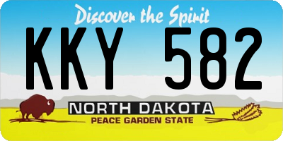 ND license plate KKY582