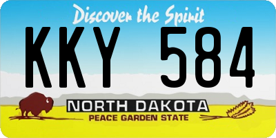 ND license plate KKY584