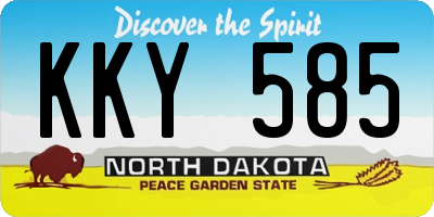 ND license plate KKY585