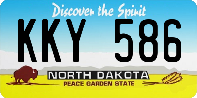 ND license plate KKY586