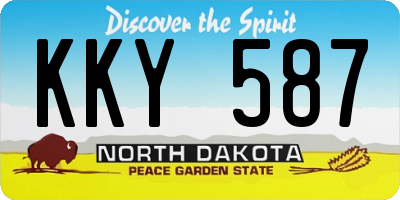 ND license plate KKY587