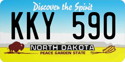 ND license plate KKY590