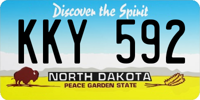 ND license plate KKY592