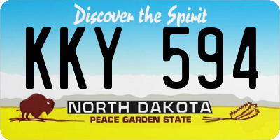 ND license plate KKY594