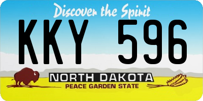 ND license plate KKY596