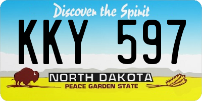 ND license plate KKY597