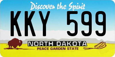 ND license plate KKY599