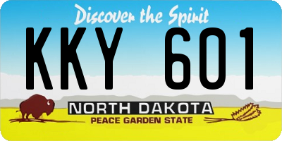 ND license plate KKY601