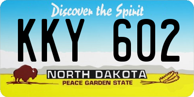 ND license plate KKY602