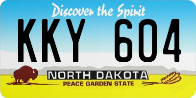 ND license plate KKY604