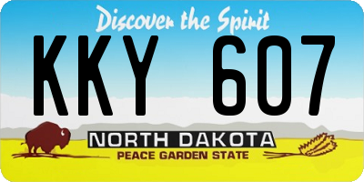 ND license plate KKY607