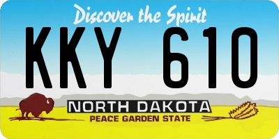 ND license plate KKY610