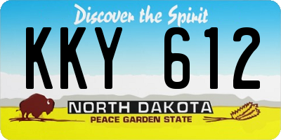 ND license plate KKY612