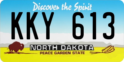 ND license plate KKY613