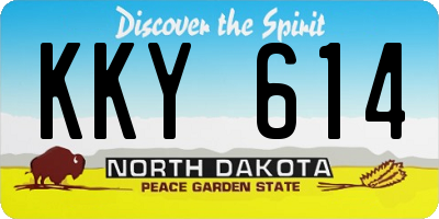 ND license plate KKY614