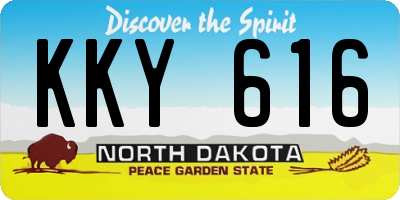 ND license plate KKY616