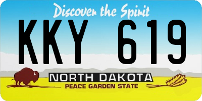 ND license plate KKY619