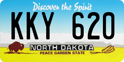 ND license plate KKY620