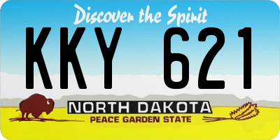 ND license plate KKY621