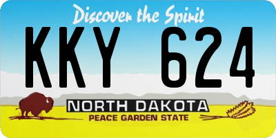 ND license plate KKY624