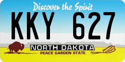 ND license plate KKY627