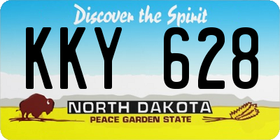 ND license plate KKY628