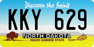 ND license plate KKY629